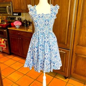 Hill House Nap Dress Blue Mosaic size XXS